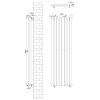 Oval Single Column Radiator & Valves - 1600mm x 480mm - White