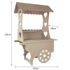 KuKoo Mini Candy Cart, Wedding Favours Sweet Stall Birthday Christening, MDF Table Wood Stand