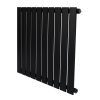 Flat Single Column Radiator - 600 x 700mm - Black