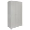 MonsterShop 3 Door Steel Storage Lockers, Grey Metal Lockable Unit, School Staff Gym Changing