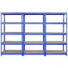 5 Monster Racking Q-Rax Heavy Duty Shelves Industrial Garage Storage Solutions, 200kg/shelf, 90cm