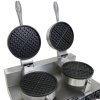 KuKoo Double Waffle Maker Commercial Catering Kitchen Stainless Steel Electric Non-Stick Plates