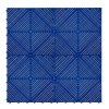 Vented Modular Interlocking Flooring Tiles & Edges 120 x Blue Single Garage Heavy Duty Floor Mat Showroom Workshop Outdoor Polypropylene Anti Slip Weather Resistant Drainage Channels 3.2m x 6m 19.2m2