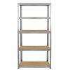 6 x Silver Racking Bay Units 5 Tier & Heavy-Duty Galvanised Steel 175kg Capacity Per Shelf Garage Shelves Storage Warehouse Shed Workshop Boltless 90cm x 30cm x 180cm