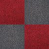 Carpet Tiles 40 x Charcoal Black & Scarlet Red 10 Metres Squared Commercial Hard Wearing Heavy Duty Domestic Dark Grey Premium Office Home Flooring 50cm x 50cm