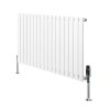 Oval Single Column Radiator & Valves - 600mm x 1020mm - White
