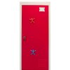 MonsterShop 2 Door Metal Storage Lockers, Flatpack Red & Grey Steel Lockable Unit, Staff Gym School Changing