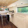 Camper Van Kitchen Pod RHD Conversion Unit Flat Pack Motorhome Campervan Furniture Foldaway Table Built In Storage Cupboards Fridge Space Towel Holder 15mm Birch Plywood SWB VW T5 & T6 Transporters