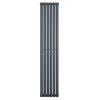 Oval Single Column Radiator - 1800 x 360mm - Anthracite Grey