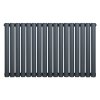 Oval Single Column Radiator - 600 x 1020mm - Anthracite Grey