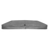 Hot Tub Cover Spa Lid 210cm x 210cm Square Grey Hard Top Weatherproof PVC Leather Foam 25KG/m3 Density Galvanized C-Channel UV Mildew Flame Resistant 