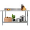 KuKoo 6ft Food Preparation Kitchen Catering Table, Stainless Steel, 250kg Capacity