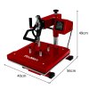 Heat Press Digital Transfer Machine Sublimation Printer 38 x 38cm Flat Swing Teflon Sheet Touchscreen Display Adjustable Pressure Ink Vinyl 250C DIY Professional Tshirt Business 10 Sublimation Sheets