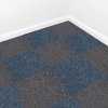Carpet Tiles 40 x Charcoal Black & Storm Blue 10 Metres Squared Heavy-Duty Commercial Hard-Wearing Domestic Flooring Premium Office Home 50cm x 50cm MonsterShop