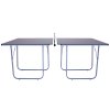 Table Tennis Table Folding Legs Ping Pong Portable Compact Easy Quick Installation Multifunctional Games Indoor Outdoor 2 Bats 5 Balls Net Powder Coated Iron 12mm MDF 181 x 102 x 76cm 26kg