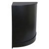 MonsterShop CM60 Corner Shop Counter Retail Showcase Display Cabinet, Black, 120 x 90 x 60cm