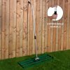 Lawn Leveller 100cm x 32cm Levelling Rake Lute Heavy Duty Lightweight Galvanised Steel Aluminium Green 1.2 - 1.9m Extendable Handle Easy Grip Landscaping Garden Tool Grass Soil Artificial Turf Compost