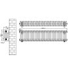 Traditional 4 Column Radiator & Valves - 300 x 1370mm - White