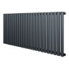 Oval Single Column Radiator - 600 x 1440mm - Anthracite Grey