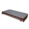 Hot Tub Cover Spa Lid 220cm x 220cm Square Brown Hard Top Weatherproof PVC Leather Foam 25KG/m3 Density Galvanized C-Channel UV Mildew Flame Resistant