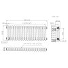 Traditional 2 Column Radiator - 300 x 830mm - Raw Metal