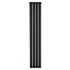 Flat Single Column Radiator - 1600 x 280mm - Black