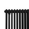 Traditional 2 Column Radiator 1500mm x 292mm Modern Central Heating Heater Matt Black Carbon Steel Vertical Wall Mounted Kitchen Living Room Bathroom Cleaning Brush Fixing Kit & Brackets
