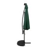 LED Cantilever Parasol 3m With Half Fan Base - Green