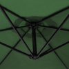 3m Cantilever Garden Parasol Banana Hanging Umbrella Winding Crank Shade Patio Outdoor Sun Shade Tilt UV Protection | Green Fan Base