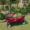 Foldable Garden Cart Pull Wagon Heavy Duty Trolley Utility Wheelbarrow Trailer Wheels Collapsible Folding Transport