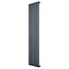 Oval Single Column Radiator - 1600 x 360mm - Anthracite Grey