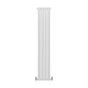Designer Radiators 160 x 28cm Flat Panel Modern Central Heating Gloss White Vertical Column Double Panel Wall Mounted Slimline Kitchen Living Room Bathroom Commercial Cleaning Brush & Fixing Kit