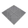Vented Modular Interlocking Flooring Tiles & Edges 120 x Grey Single Garage Heavy Duty Floor Mat Showroom Workshop Outdoor Polypropylene Anti Slip Weather Resistant Drainage Channels 3.2m x 6m 19.2m2