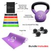 Home Strength Training Yoga Mat Resistance Bands 8kg Dumbbell 12kg Kettlebell