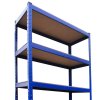 Racking Shelving Unit Boltless 5 Tier Garage Shelves Storage Organisation Workshop Shed Heavy Duty Steel Racks- 5 x 75cm wide racking, 2 x 90cm wide racking, 1 x workbench and 1 x rubber mallet