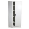 Metal Office 2 Doors Filing Cabinet Flatpack Document File Compartments Lockable Storage Cupboard Unit 180cm