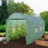 Polytunnel Greenhouse Walk In Galvanised Windows Doors Growhouse PE Cover Gardening Metal Frame Outdoor Garden Tent Vegetable Flower Plant 19mm Diameter | 5 x 2m