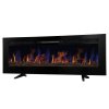 Electric Wall Mounted Inset LED Black Fireplace Free Standing 60