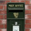 Royal Mail Post Box Irish with Floor Stand ER Cast Iron Wall Mounted Wedding Authentic Pillar Replica Lockable Post Office Letter Box Green