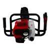 T-Mech Earth Auger and Petrol Post Driver 120mm Post Hole Borer Fence Hammer Picket Fencing Knocker 52cc 37.7cc Rammer