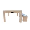 7-In-1 Games Table & Storage Bench - Oak