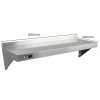 KuKoo Commercial Catering Corrosion Resistant x 2 Stainless Steel Kitchen Wall Shelf & Free Microfiber Cloths 1250mm x 300mm