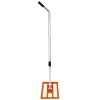 Lawn Leveller 50cm x 32cm Levelling Rake Lute Heavy Duty Lightweight Galvanised Steel Aluminium Orange 1.2 - 1.9m Extendable Handle Easy Grip Landscaping Garden Tool Grass Soil Artificial Turf Compost