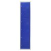 MonsterShop Metal Lockers 6 Doors Storage, Blue & Grey Metal Lockable Unit Staff School Gym Changing