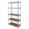 3 Garage Shelving Units 5 Tier Racking Storage Warehouse Bays Industrial Heavy Duty Boltless Galvanised Steel Shelves / FREE Rubber Mallet & Bay Connectors