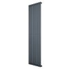 Oval Single Column Radiator - 1800 x 480mm - Anthracite Grey
