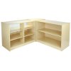 MonsterShop Zennith Shop Counter Cabinets & Retail Display Glass Showcase Set, Maple, Melamine MDF