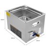 Digital Ultrasonic Cleaner 30L Professional Commercial Stainless Steel Ultra Sonic Bath Cleaning Tank Machine 1-30 Minute Timer 0-80C Heater 500W 240V 40kHZ FREE Wire Mesh Basket
