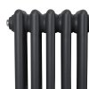 Traditional 3 Column Radiator 1800mm x 292mm Modern Central Heating Heater Matt Anthracite Grey Carbon Steel Vertical Wall Mounted Kitchen Living Room Bathroom Cleaning Brush Fixing Kit & Brackets