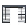 Anthracite Aluminium Pergola Shutter Panel - 92cm Wide